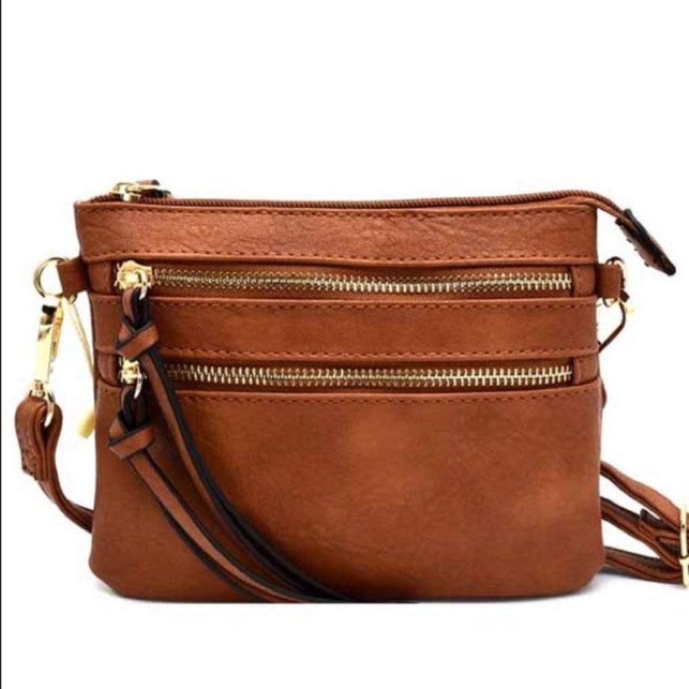 2 Zip Mini Cross Body Bag